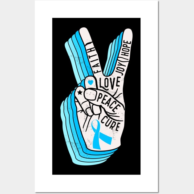 Diabetes Awareness Faith Hope Love Peace Diabetes Wall Art by Lones Eiless